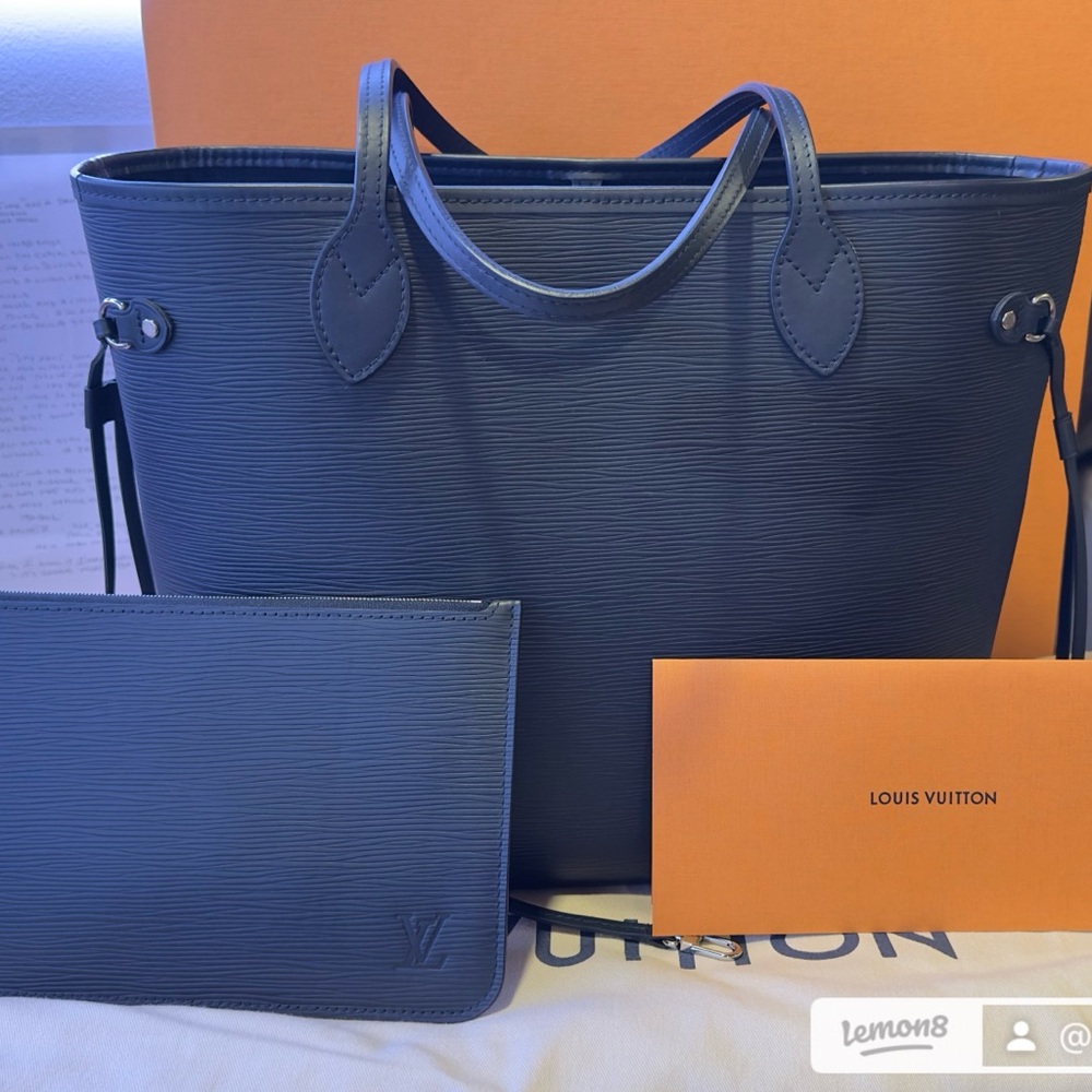 Louis Vuitton Blue Tote Bag